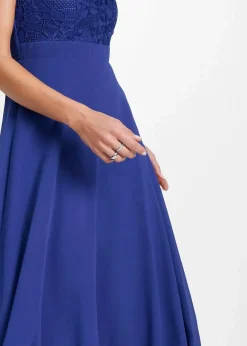 bonprix Kleider|Festliche Mode^Maxikleid mit Spitze saphirblau