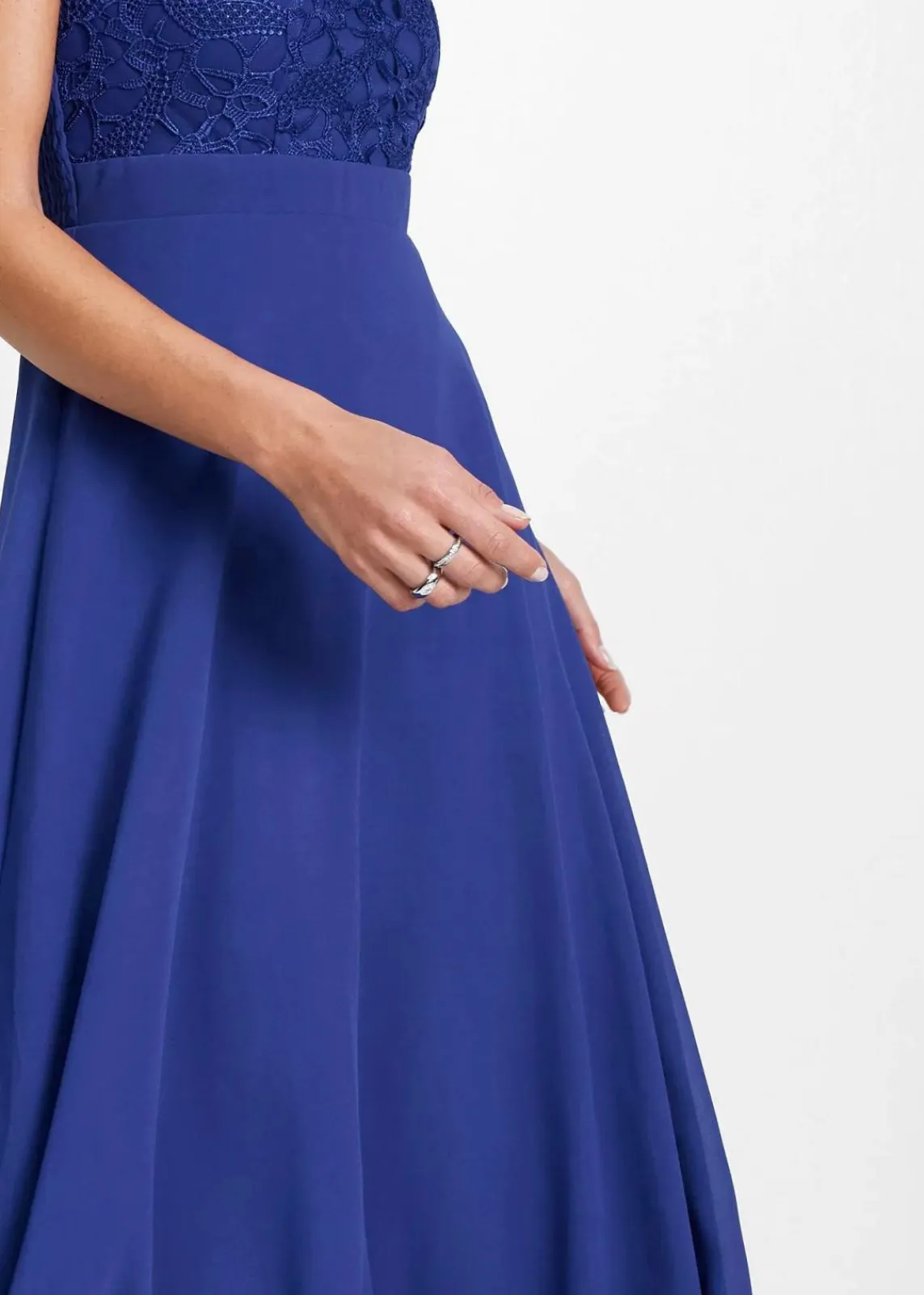 bonprix Kleider|Festliche Mode^Maxikleid mit Spitze saphirblau