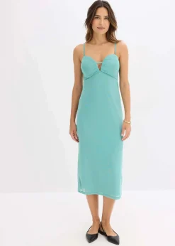 bonprix Kleider^Maxikleid mit tiefem Ausschnitt helltürkis