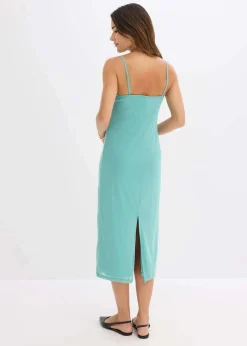 bonprix Kleider^Maxikleid mit tiefem Ausschnitt helltürkis
