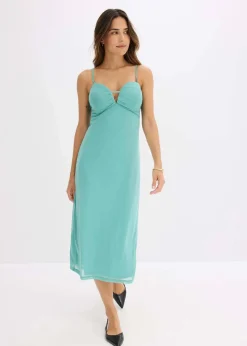 bonprix Kleider^Maxikleid mit tiefem Ausschnitt helltürkis