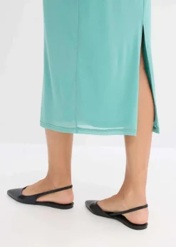 bonprix Kleider^Maxikleid mit tiefem Ausschnitt helltürkis