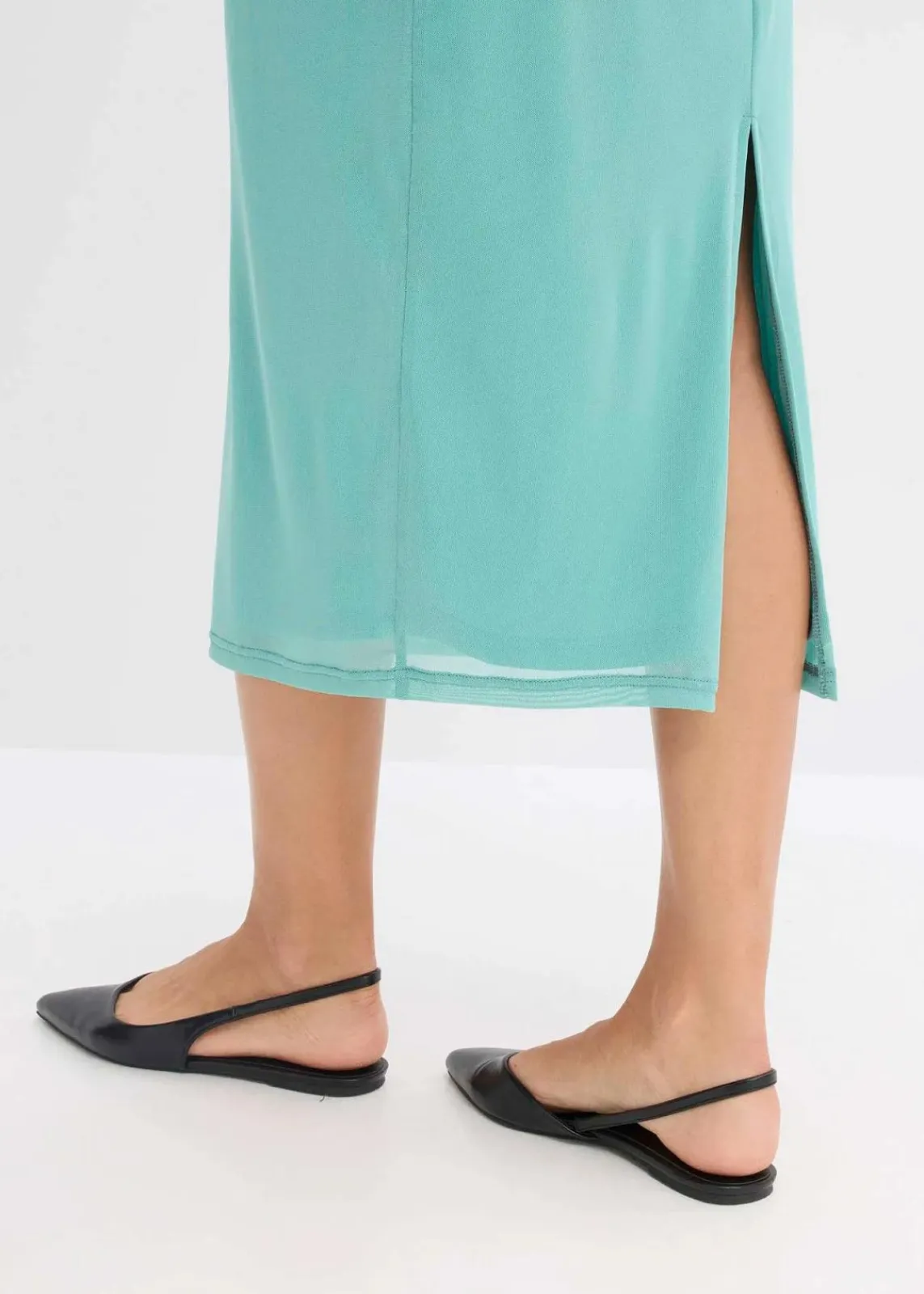 bonprix Kleider^Maxikleid mit tiefem Ausschnitt helltürkis