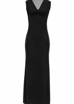 bonprix Kleider|Festliche Mode^Maxikleid Strasssteinen am Rückenausschnitt schwarz