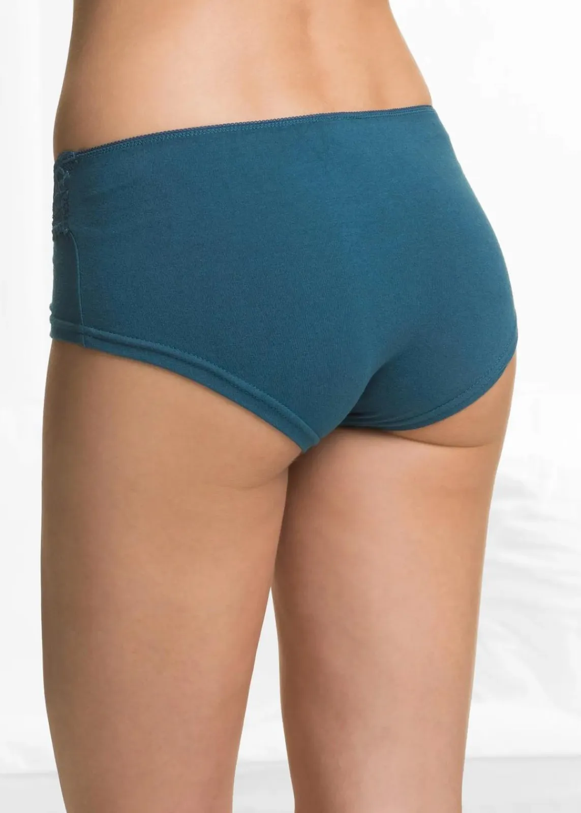 bonprix Wäsche·Baumwollunterwäsche|Wäsche·Höschen^Maxipanty (4er Pack) schwarz+ blaupetrol