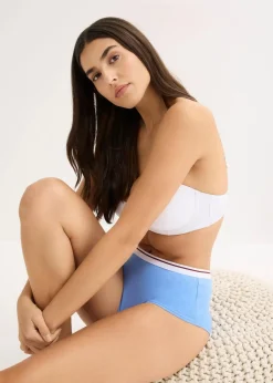 bonprix Wäsche·Baumwollunterwäsche|Wäsche·Höschen^Maxipanty (4er Pack) schwarz + blau + rot + dunkelblau