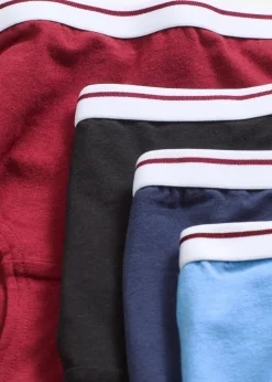 bonprix Wäsche·Baumwollunterwäsche|Wäsche·Höschen^Maxipanty (4er Pack) schwarz + blau + rot + dunkelblau