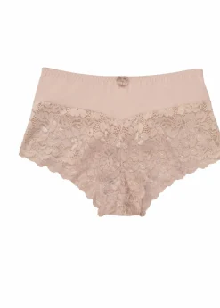 bonprix Nachhaltigere Materialien|Höschen^Maxipanty mit Spitze mattbeige