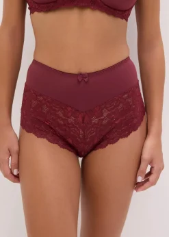bonprix Nachhaltigere Materialien|Höschen^Maxipanty mit Spitze beere