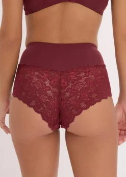 bonprix Nachhaltigere Materialien|Höschen^Maxipanty mit Spitze beere