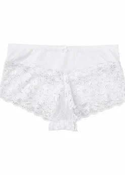 bonprix Nachhaltigere Materialien|Höschen^Maxipanty mit Spitze weiß