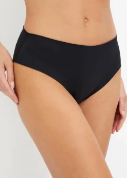 bonprix Wäsche·Höschen|Nachhaltigere Materialien^Maxipanty ohne sichtbare Abdrücke aus Microfaser (4er Pack) kreidebeige+schwarz