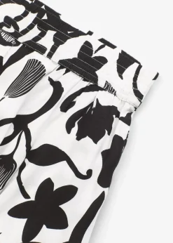 bonprix Nachhaltigere Materialien|Röcke^Maxirock aus fließender Viskose wollweiß/schwarz floral