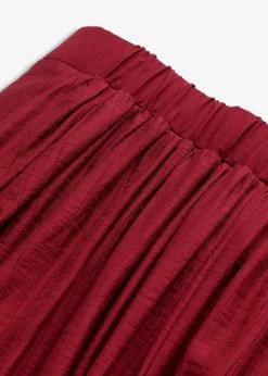 bonprix Bekleidung·Sportbekleidung|Röcke^Maxirock aus strukturiertem Crinkle pflaumenrot