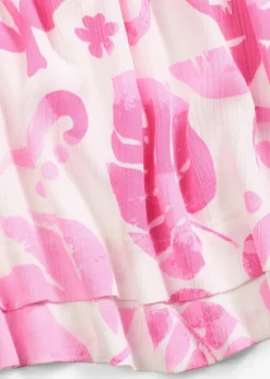 bonprix Bekleidung·Sportbekleidung|Röcke^Maxirock aus strukturierter Viskose weiß/fuchsia floral