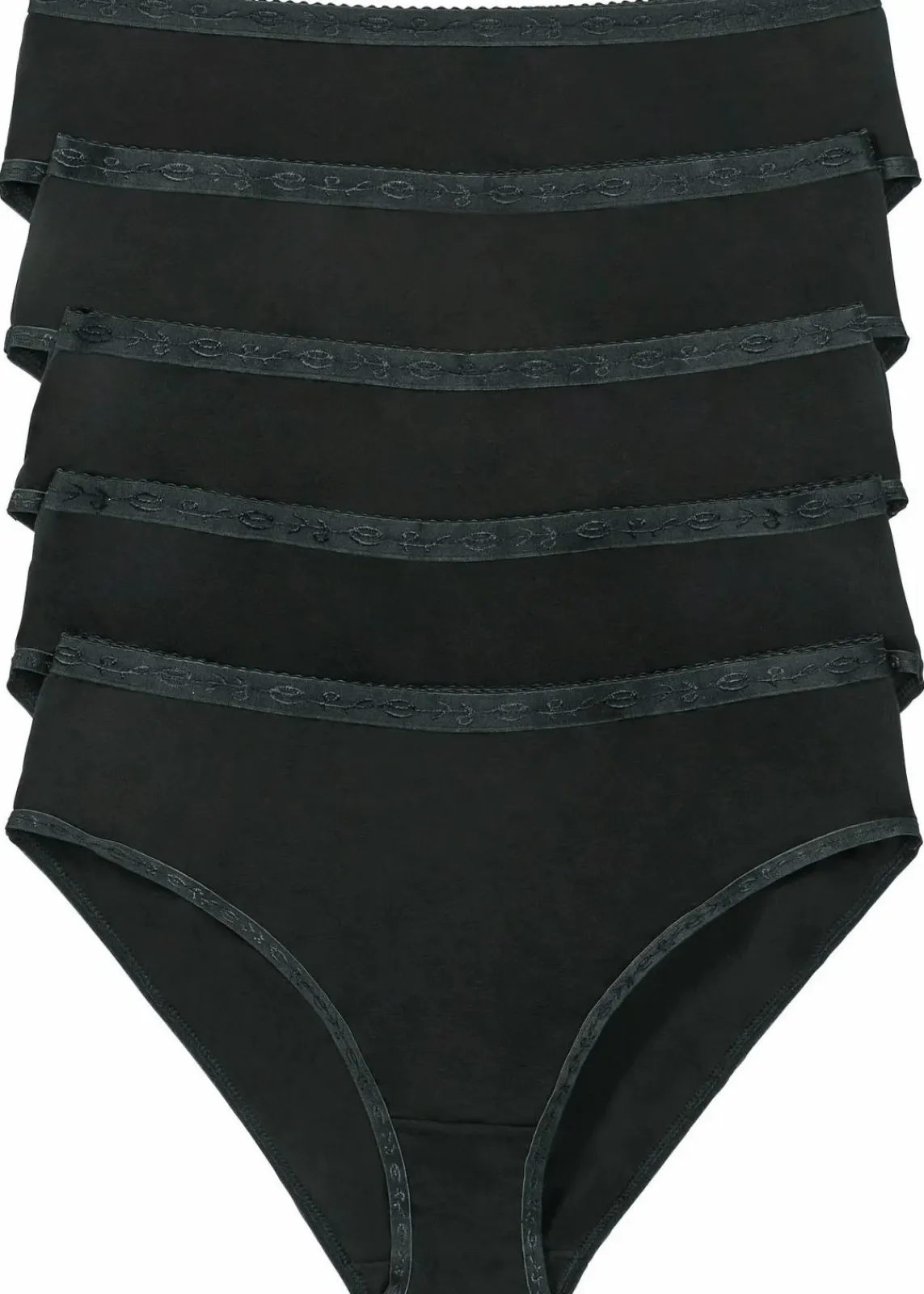 bonprix Wäsche·Basics|Wäsche·Baumwollunterwäsche^Maxislip (5er Pack) schwarz