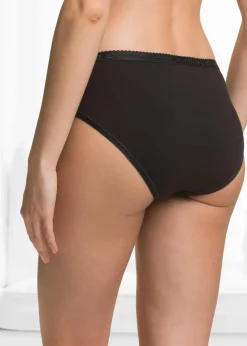 bonprix Wäsche·Basics|Wäsche·Baumwollunterwäsche^Maxislip (5er Pack) schwarz