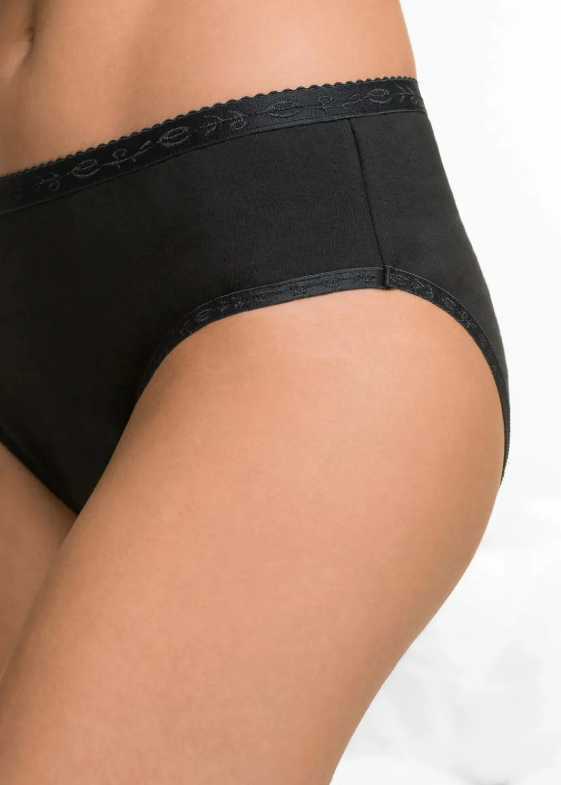 bonprix Wäsche·Basics|Wäsche·Baumwollunterwäsche^Maxislip (5er Pack) schwarz