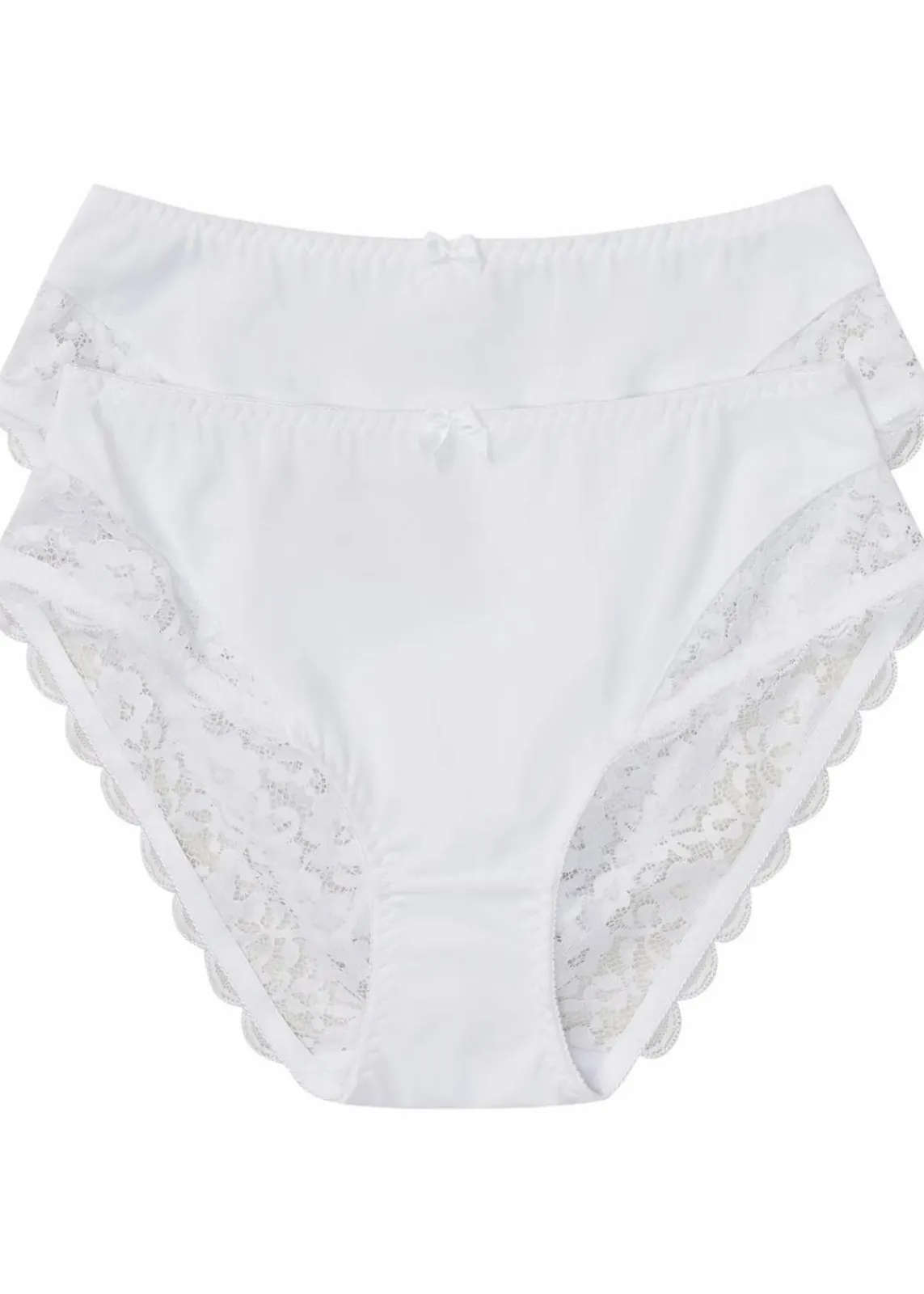 bonprix Wäsche·Dessous|Wäsche·Höschen^Maxislip (2er Pack) weiß+weiß
