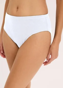 bonprix Wäsche·Baumwollunterwäsche|Wäsche·Höschen^Maxislip mit Bio- Baumwolle (7er Pack) schwarz+sandbeige+weiß