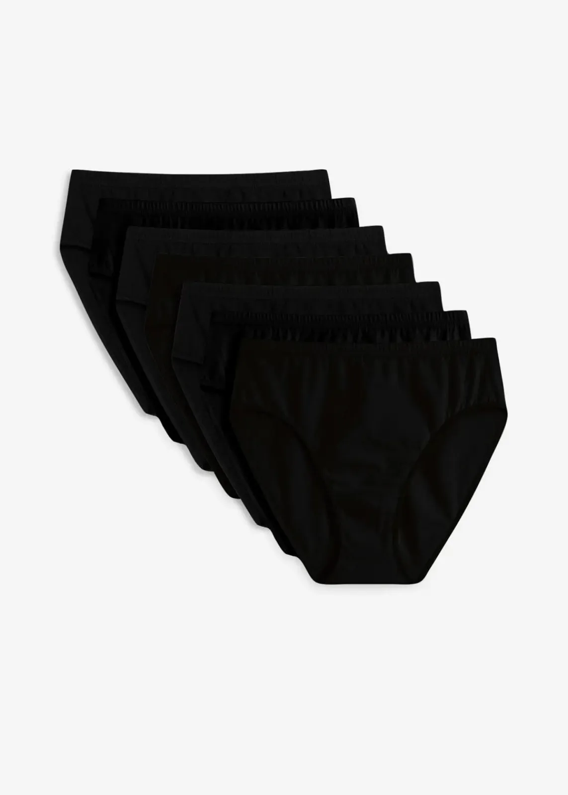 bonprix Nachhaltigere Materialien|Höschen^Maxislip mit Bio- Baumwolle (7er Pack) schwarz