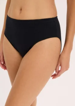 bonprix Nachhaltigere Materialien|Höschen^Maxislip mit Bio- Baumwolle (7er Pack) schwarz