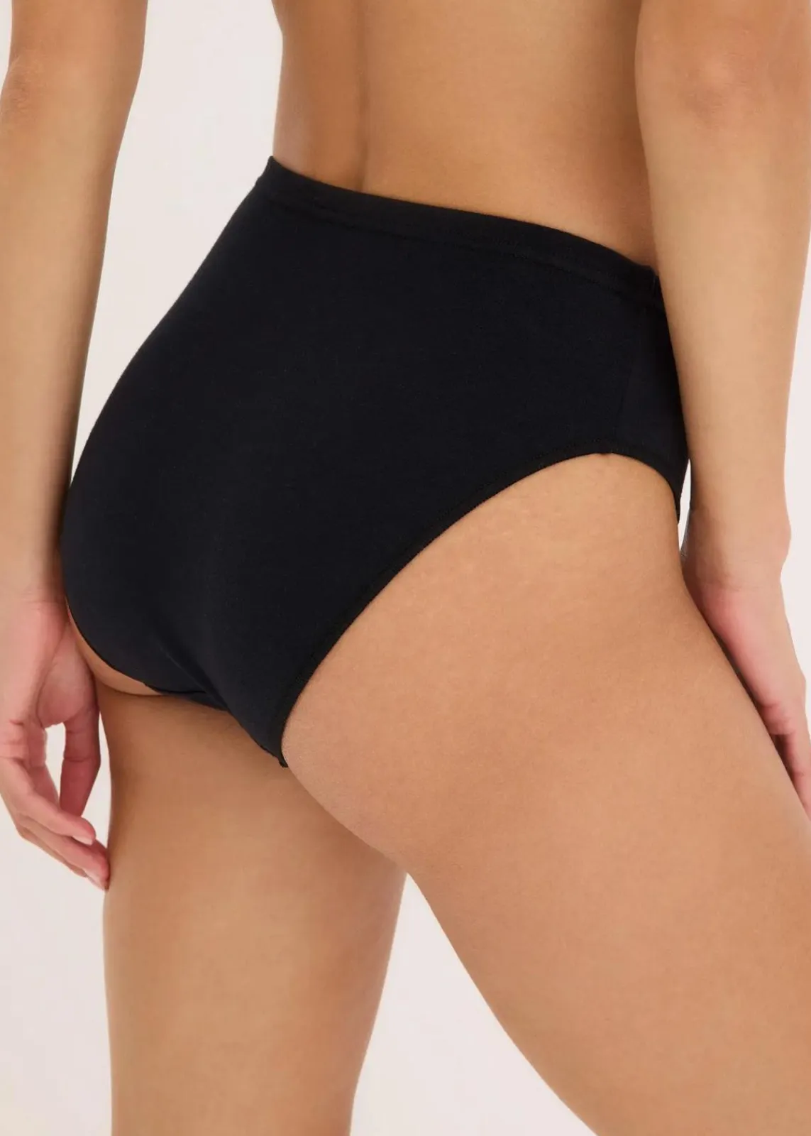 bonprix Nachhaltigere Materialien|Höschen^Maxislip mit Bio- Baumwolle (7er Pack) schwarz