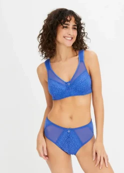 bonprix Nachhaltigere Materialien|Dessous^Maxislip mit filigraner Spitze edelsteinblau