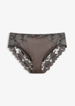 bonprix Wäsche·Dessous|Wäsche·Höschen^Maxislip mit Glanzeffekt granitgrau
