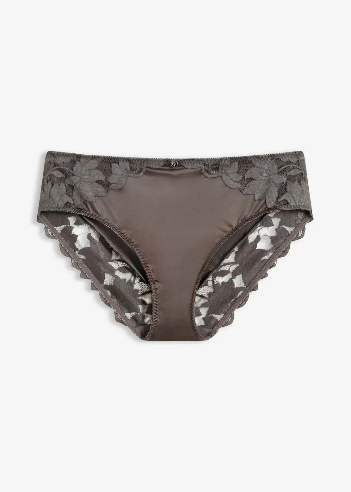 bonprix Wäsche·Dessous|Wäsche·Höschen^Maxislip mit Glanzeffekt granitgrau