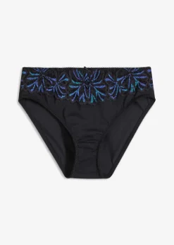 bonprix Wäsche·Dessous|Wäsche·Höschen^Maxislip mit mehrfarbigem Glitzergarn schwarz