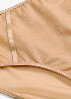 bonprix Wäsche·Dessous|Wäsche·Höschen^Maxislip mit schimmerndem Material goldbeige