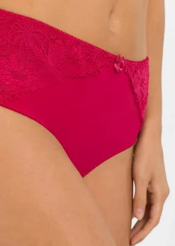 bonprix Nachhaltigere Materialien|Höschen^Maxislip mit Spitze (2er Pack) granatrot+anthrazit