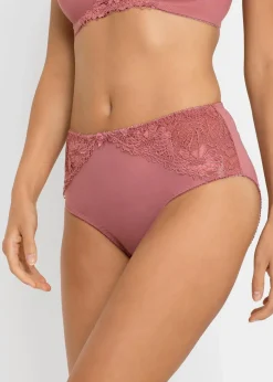 bonprix Nachhaltigere Materialien|Höschen^Maxislip mit Spitze (2er Pack) hellmint+beerenrosé