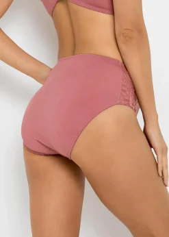 bonprix Nachhaltigere Materialien|Höschen^Maxislip mit Spitze (2er Pack) hellmint+beerenrosé