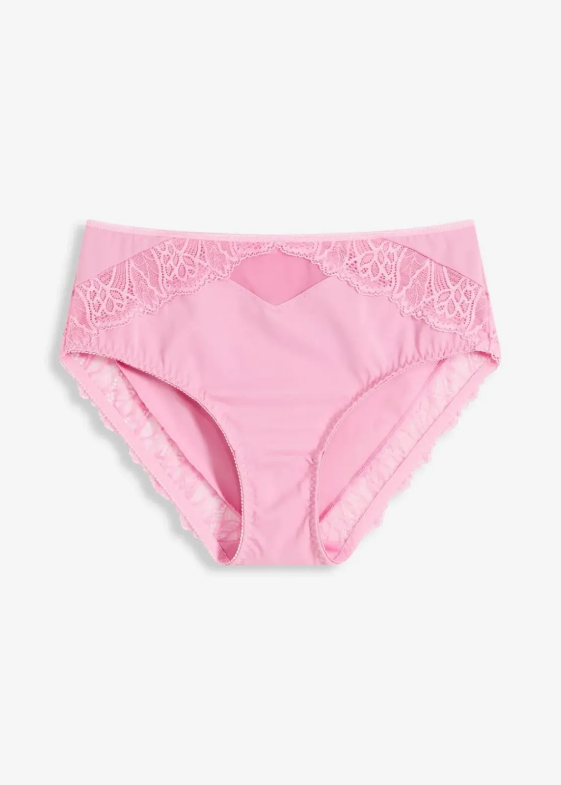 bonprix Nachhaltigere Materialien|Höschen^Maxislip mit zarter Spitze blütenpink