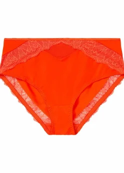bonprix Nachhaltigere Materialien|Höschen^Maxislip mit zarter Spitze tieforange
