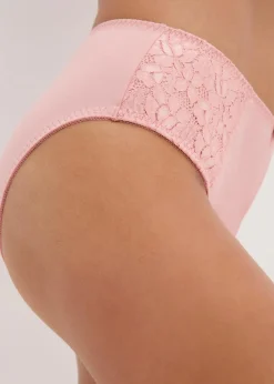 bonprix Nachhaltigere Materialien|Höschen^Maxislip mit zarter Spitze (2er Pack) antikrosa