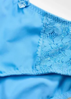 bonprix Nachhaltigere Materialien|Höschen^Maxislip mit zarter Spitze (2er Pack) brilliantblau