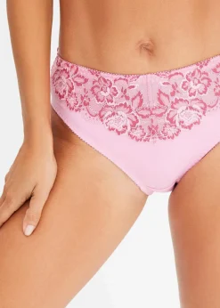 bonprix Wäsche·Dessous|Wäsche·Höschen^Maxislip mit zarter Spitze blütenpink/dunkelpink