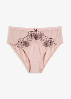 bonprix Wäsche·Dessous|Wäsche·Höschen^Maxislip mit zarter Stickerei mattrosa/beere