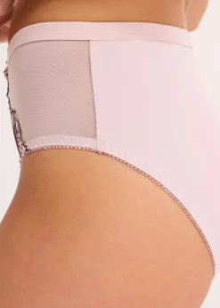 bonprix Wäsche·Dessous|Wäsche·Höschen^Maxislip mit zarter Stickerei mattrosa/beere