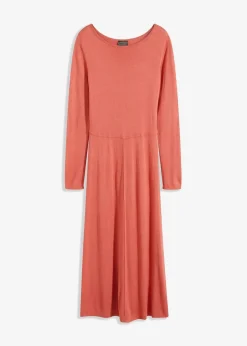 bonprix Kleider|Strickmode^Maxi-Strickkleid aus Viskose-Mix rhabarber