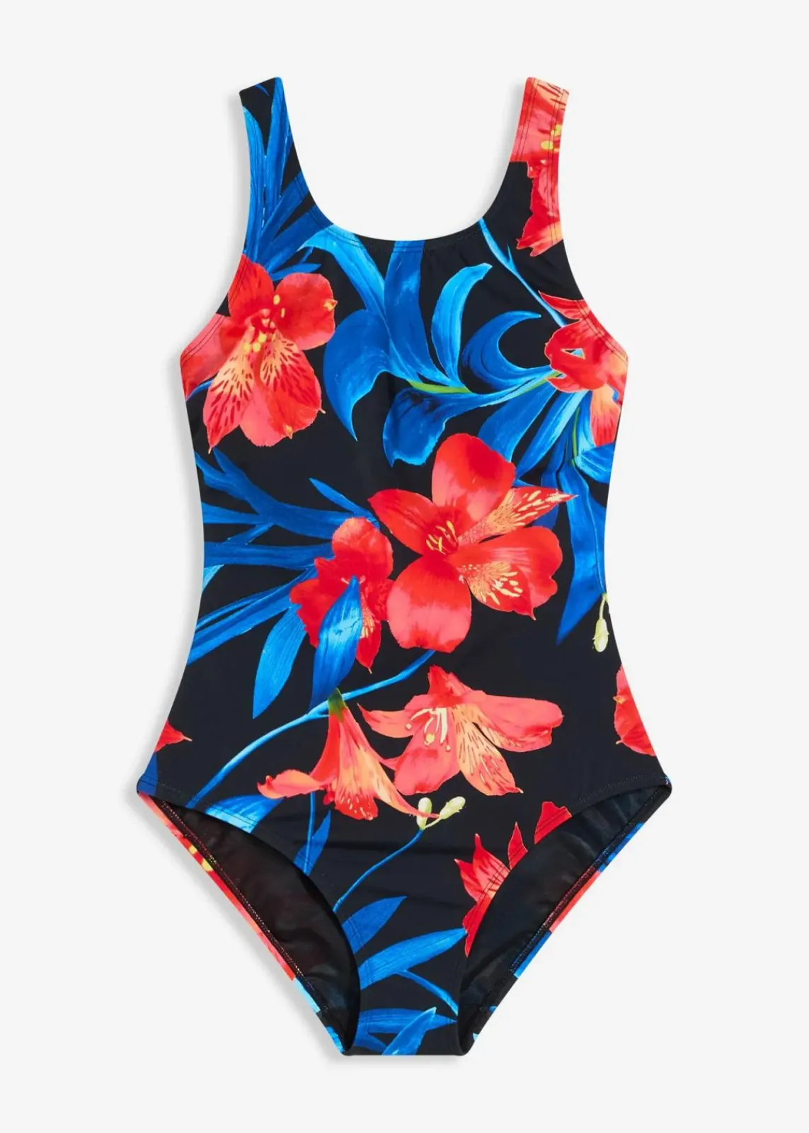 bonprix Nachhaltigere Materialien|Shapewear^Medium Shape Badeanzug schwarz floral