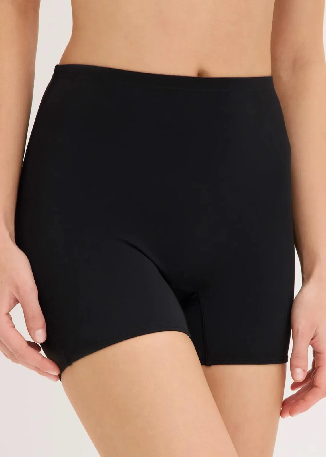 bonprix Wäsche·Radler & Oberschenkelschutz|Wäsche·Shapewear^Medium Shape Hose (2er Pack) schwarz + sandbeige
