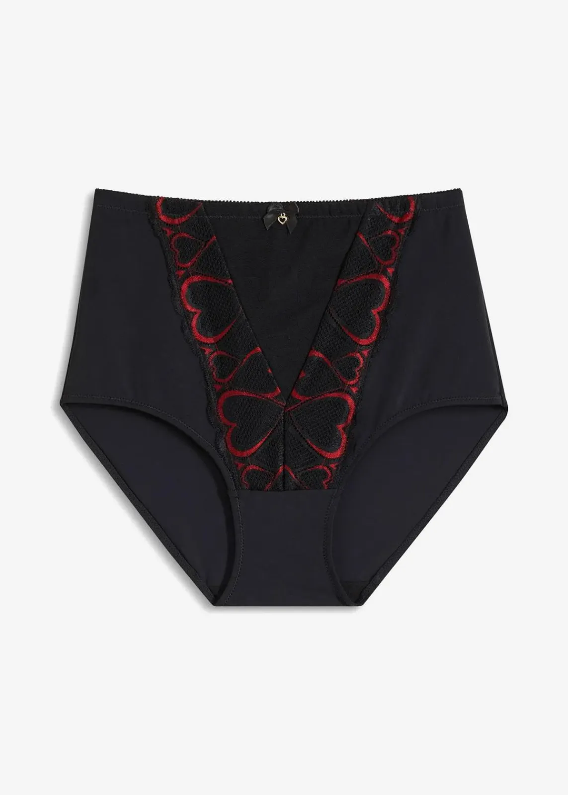 bonprix Shapewear|Höschen^Medium Shape Slip mit Spitze schwarz/salsarot