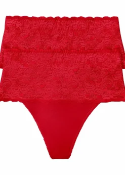 bonprix Höschen|Wäsche·Höschen^Medium Shape String (2er Pack) 2x salsarot