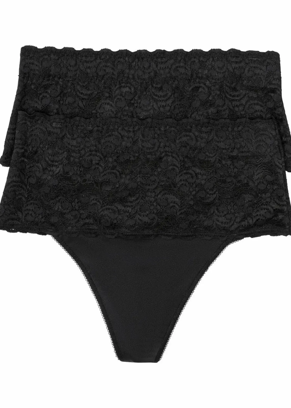 bonprix Wäsche·Höschen|Höschen^Medium Shape String (2er Pack) schwarz