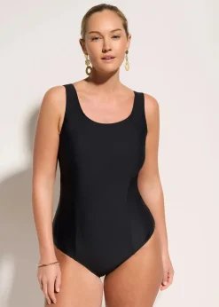 bonprix Nachhaltigere Materialien|Shapewear^Medium Shape-Badeanzug schwarz