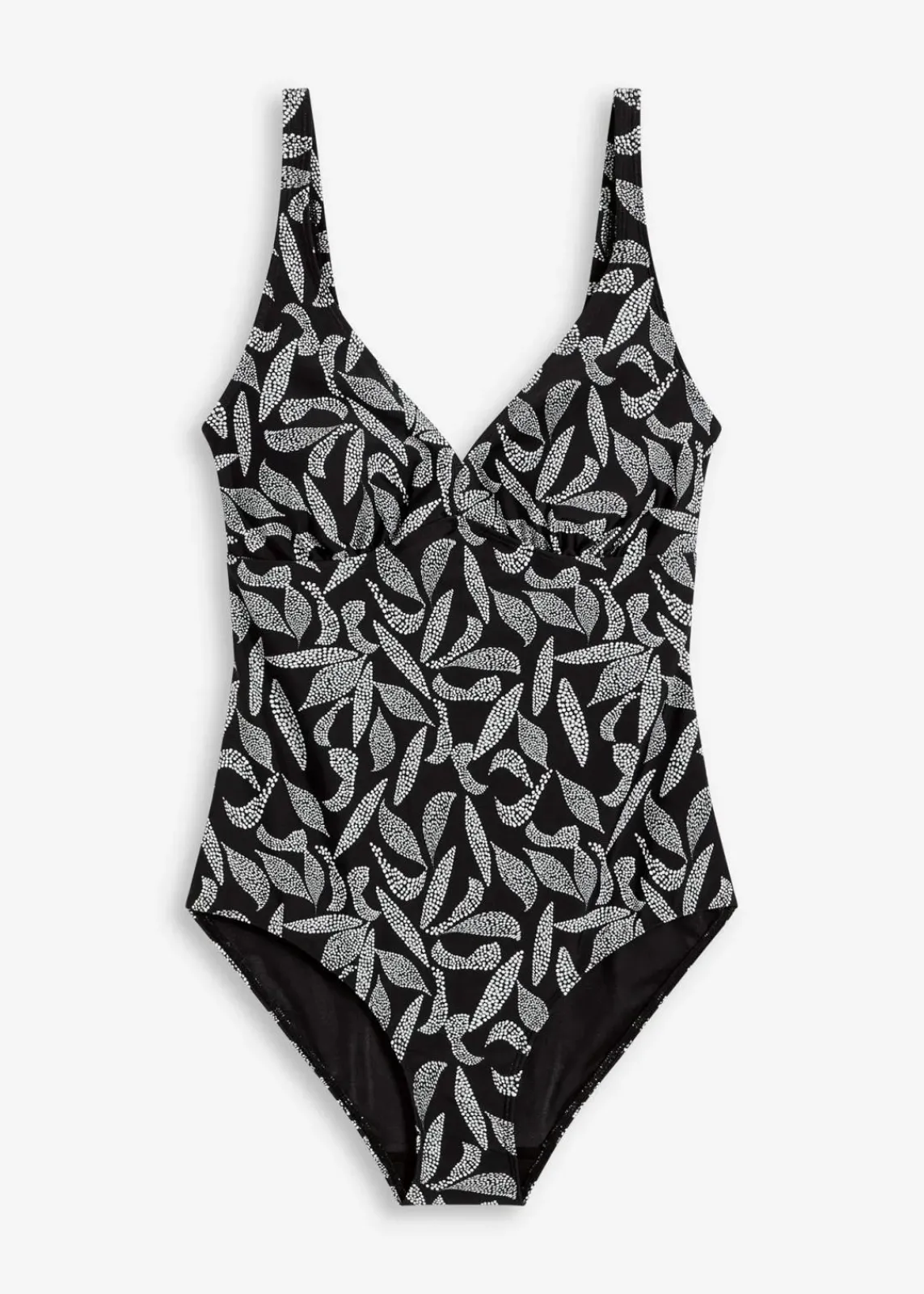 bonprix Nachhaltigere Materialien|Shapewear^Medium Shape-Badeanzug schwarz bedruckt